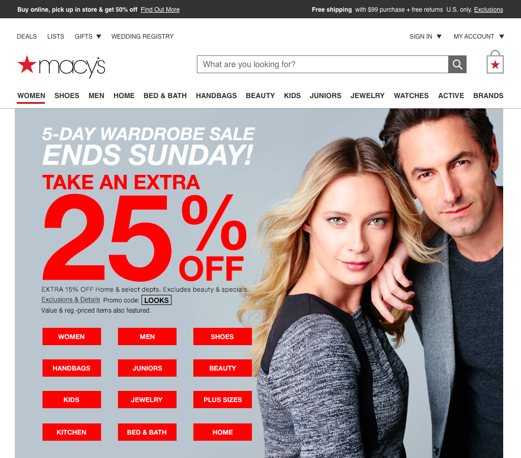 Macy's - Responsive Header Redesign