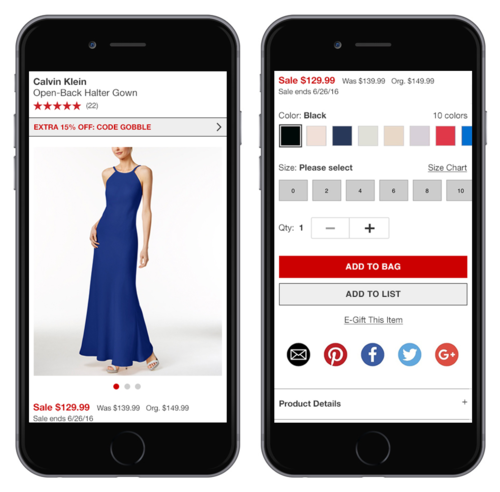 Macy's - Product Detail Page Mobile Redesign