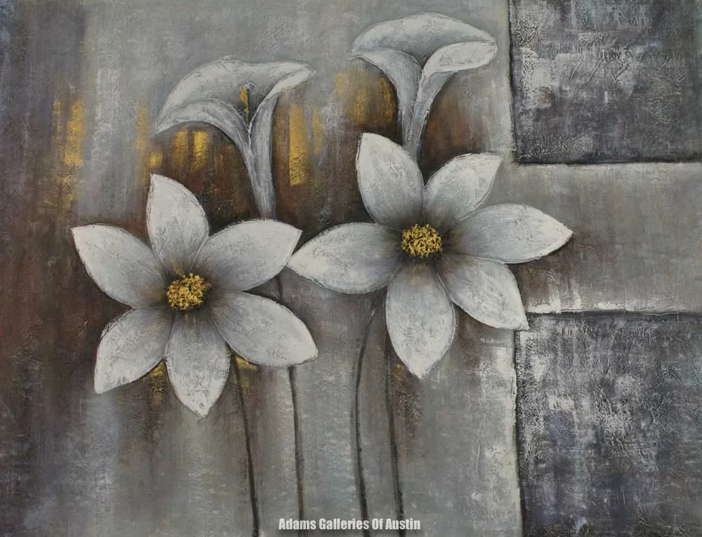 "Flowers and Gold II" (36x48) #1376