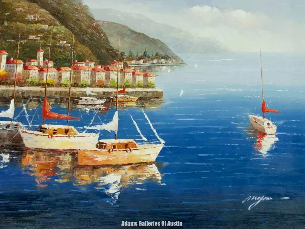 "Italian Boat Cove" (36x48) #1391