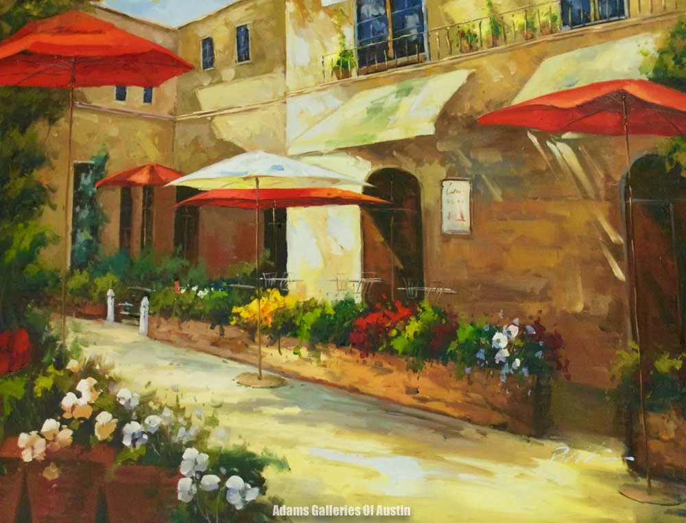 "Red Umbrella Lunch" (36x48) #1390