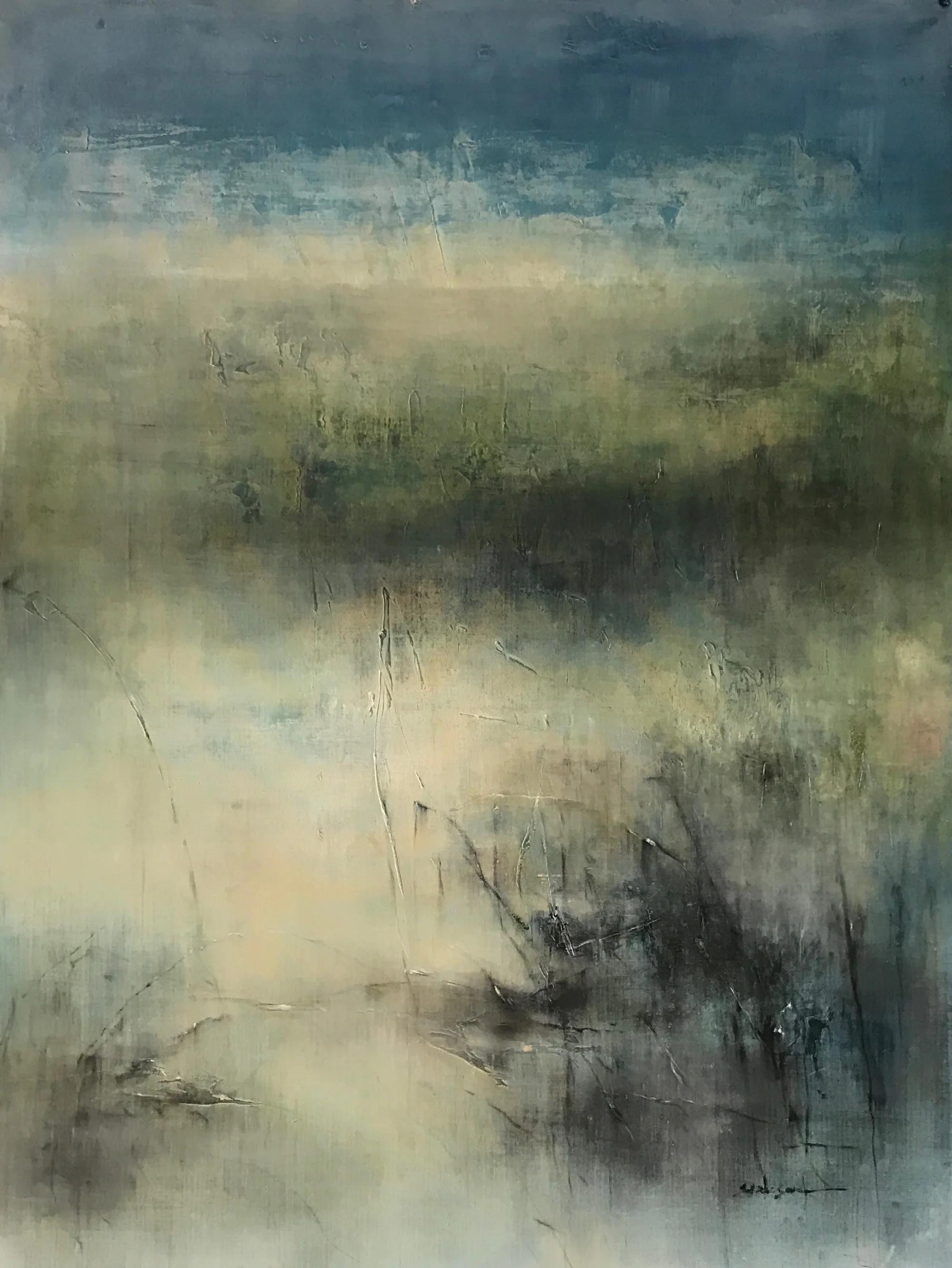 "Pond in the Distance" 36x48