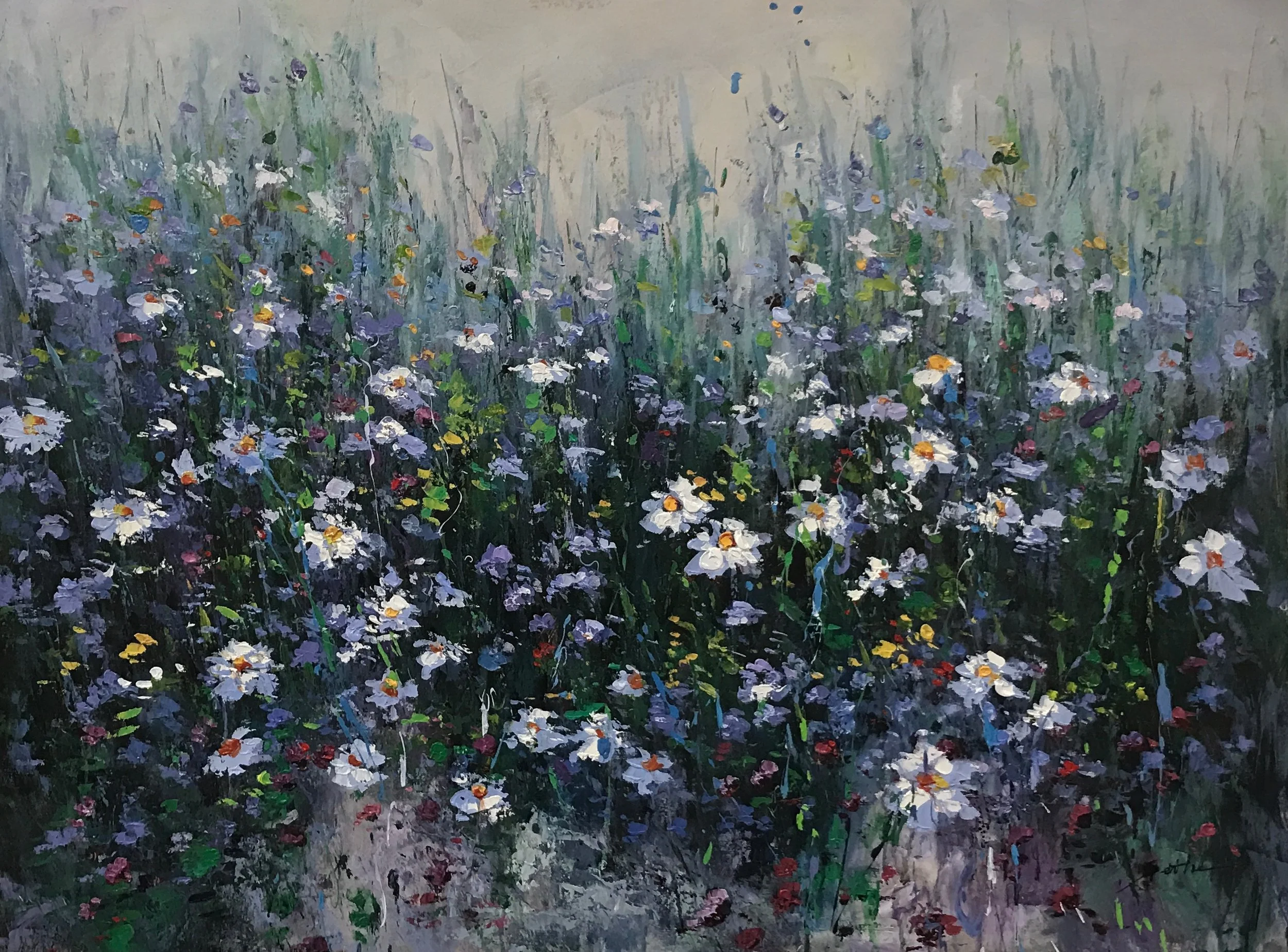 "Purple Flowers" 36x48 SOLD