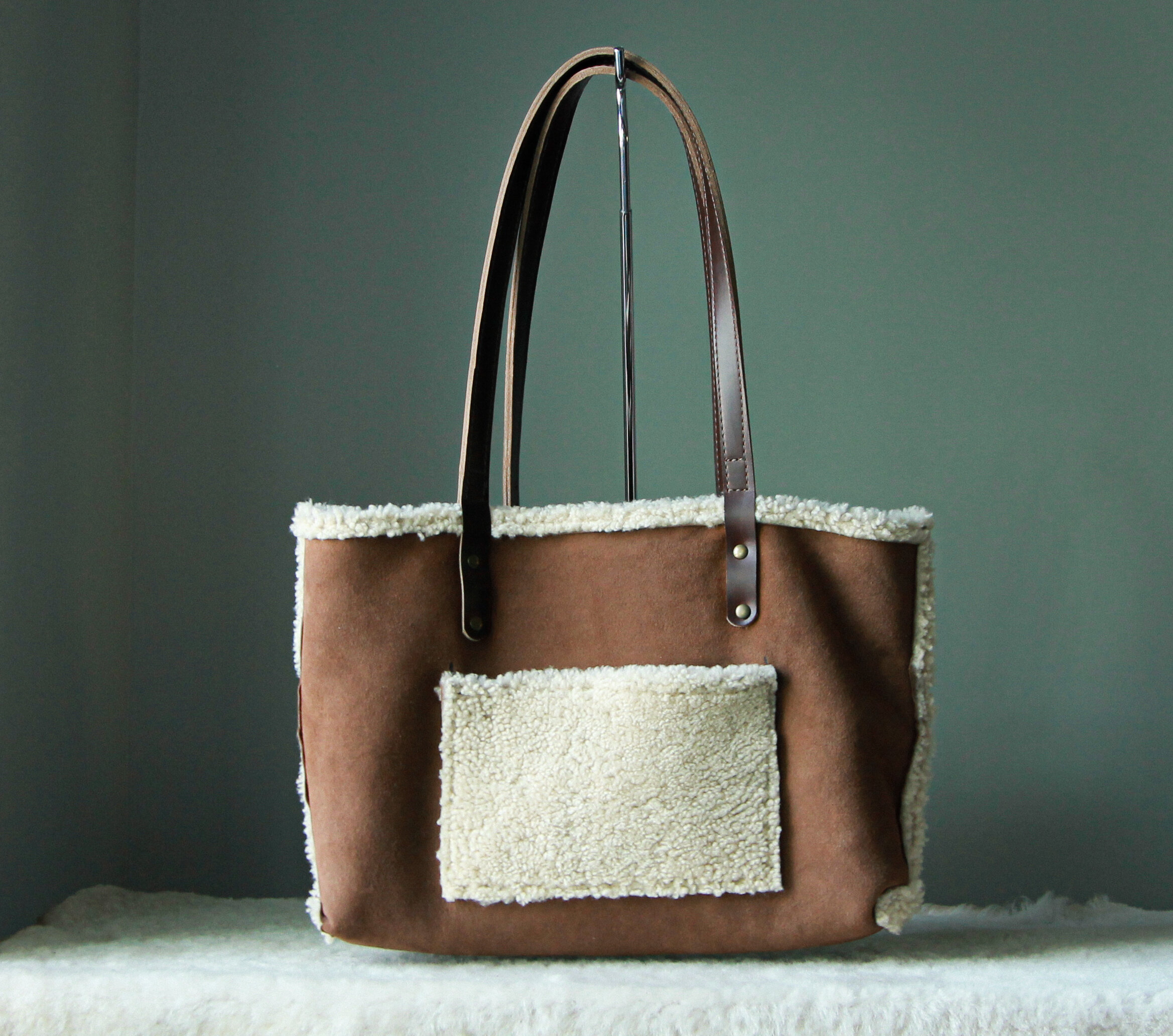 Pike's Place Shearling Reversible Handbag