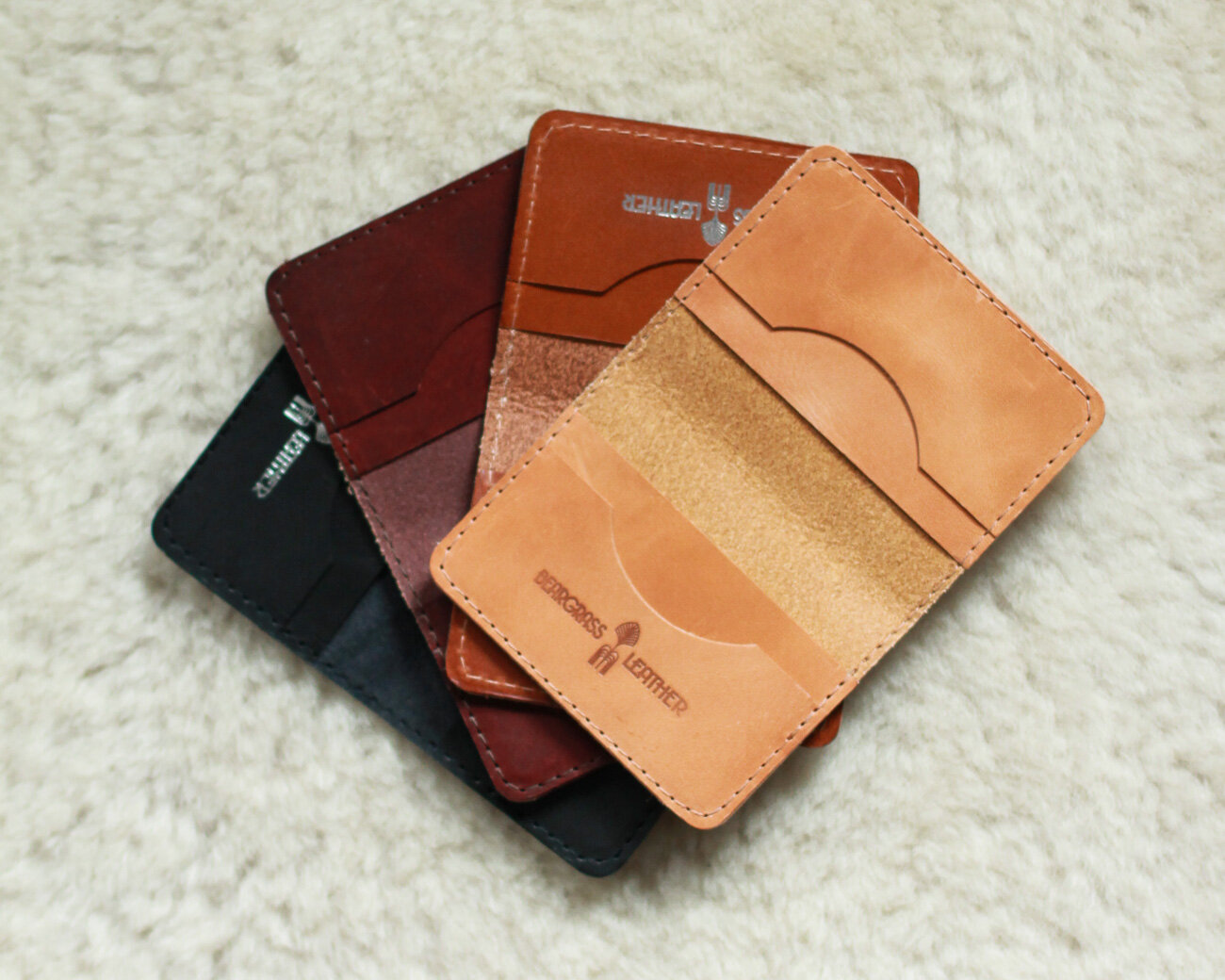 Natural Vegetable Tanned Leather Wallet, Bifold Wallet, Handmade, Full Grain, Thick Leather, Raw, Veg Tan Vegtanned Durable Gift Men