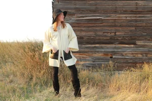 Carol Kimono Jacket in Black Tie — Beargrass Leather