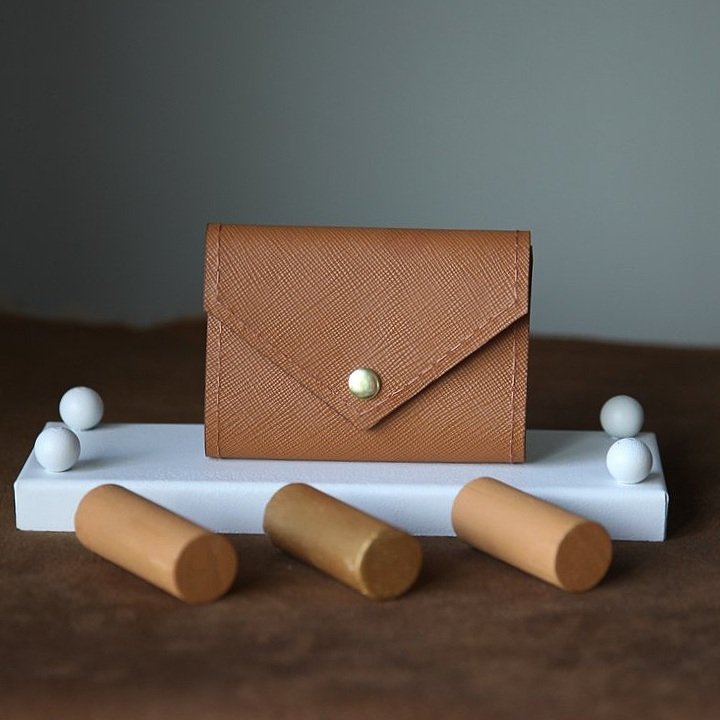 Ethically Crafted Sustainable Leather / Tigi Womens Card Wallet / Black / Genuine Full Grain Leather / Parker Clay / Certified B Corp