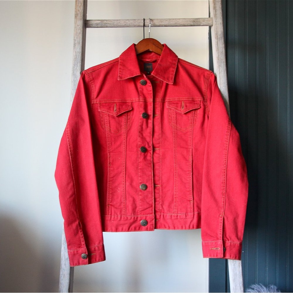 Rodeo Red denim jacket-oversized