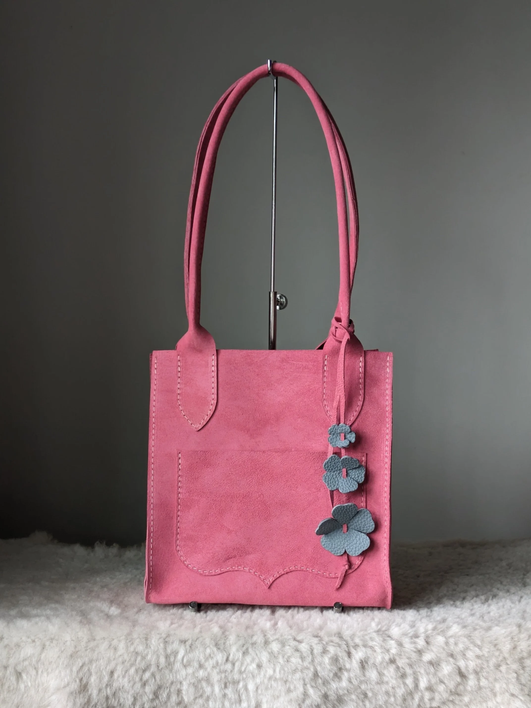 Bouquiniste Tote in Peony Pink