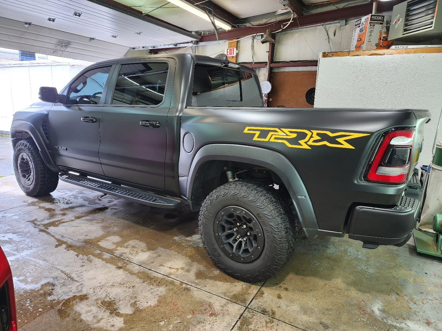 #Ram #trx  came in for a full color change PPF Wrap in @gswf.global Satin Black PPF. This film is backed by a 12 year warranty for our zone. Can you believe this truck was yellow?!
Give us a call today for a free estimate!