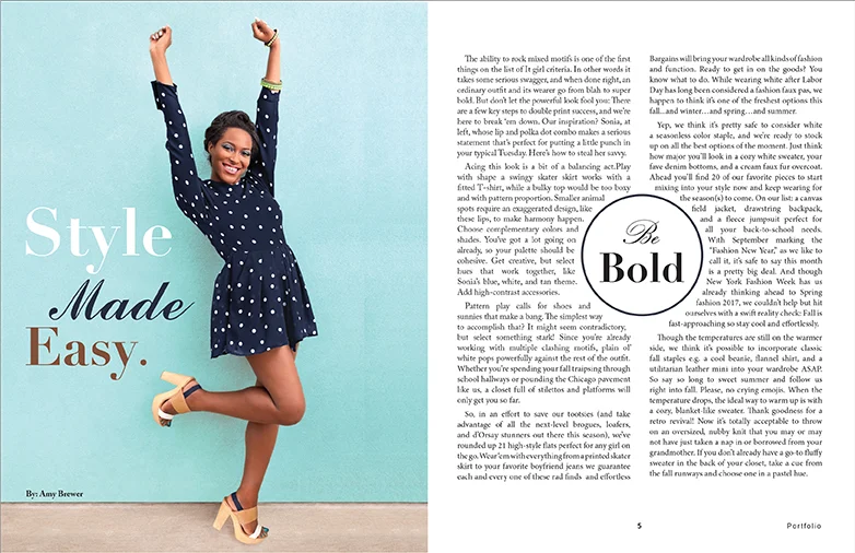   Magazine Layout.  Programs used: Photoshop, InDesign 