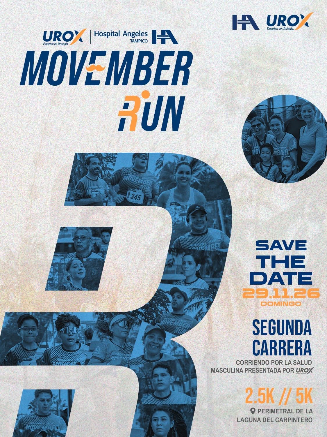 Carrera "Movember Run" Presentada Por Hospital Angeles y UROX 