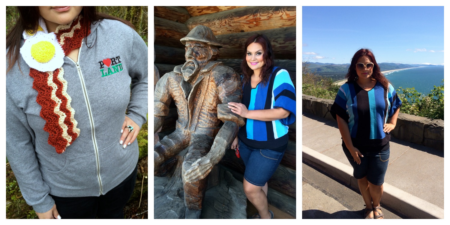 I live in the beautiful Pacific Northwest and while I might not typically meet many loggers during my commute I was more than happy to pose with this manly wooden man on the way to the coast.