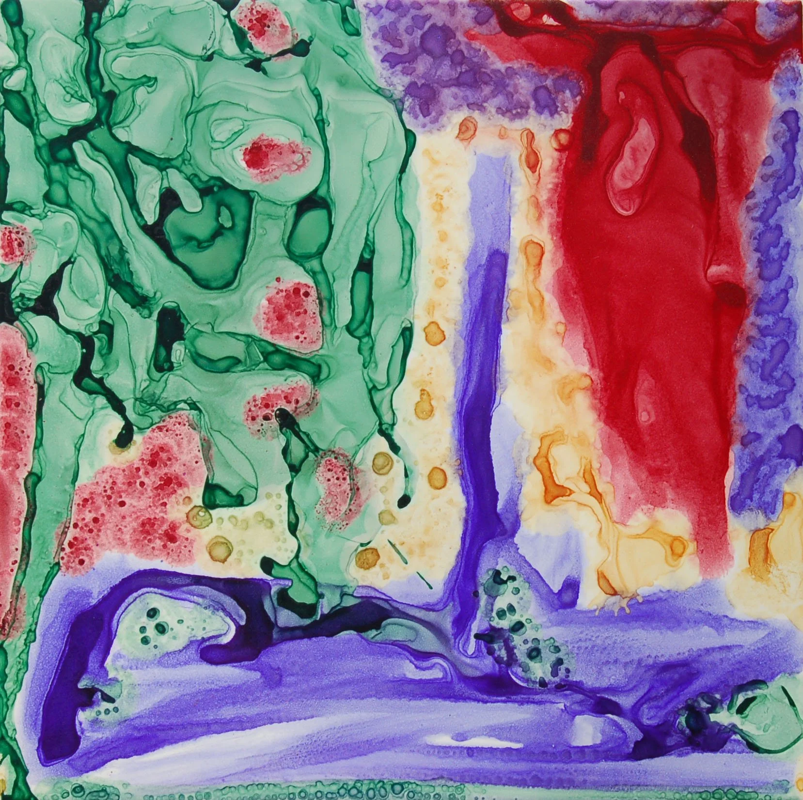 T12-3
Alcohol Inks on 12"x12" ceramic tile