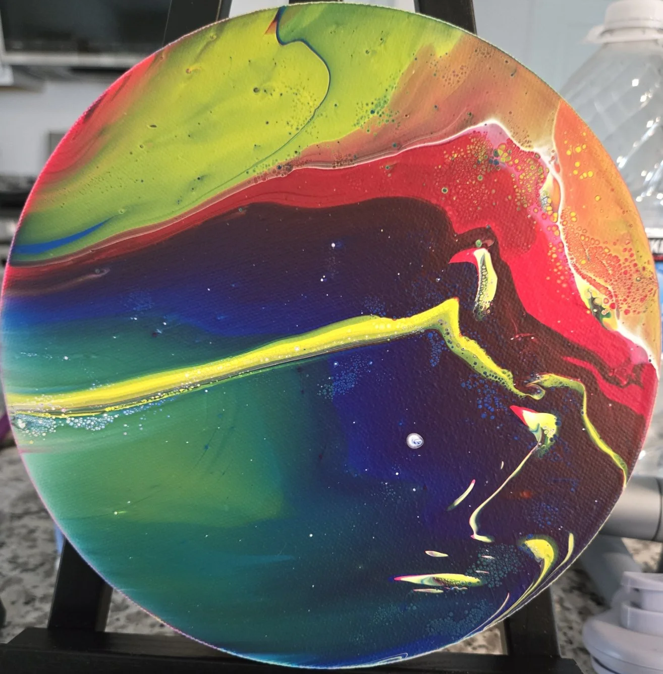 Space... the Final Frontier
Acrylics on 8" round canvas