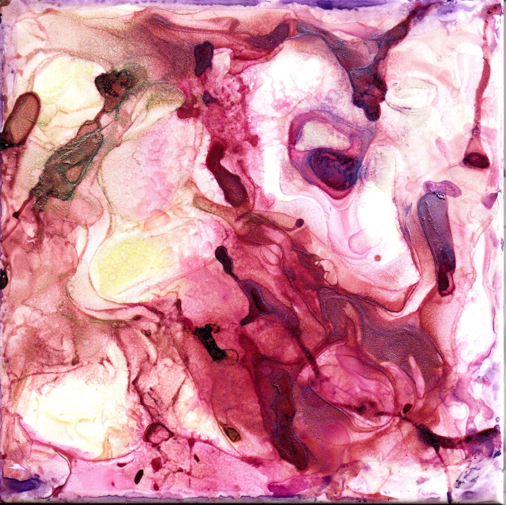 T6-1
Alcohol Inks on 12"x12" ceramic tile
