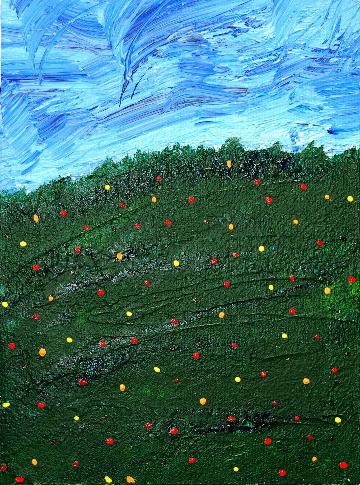 Afternoon on a Hill
Acrylic on 8"x10" canvas board