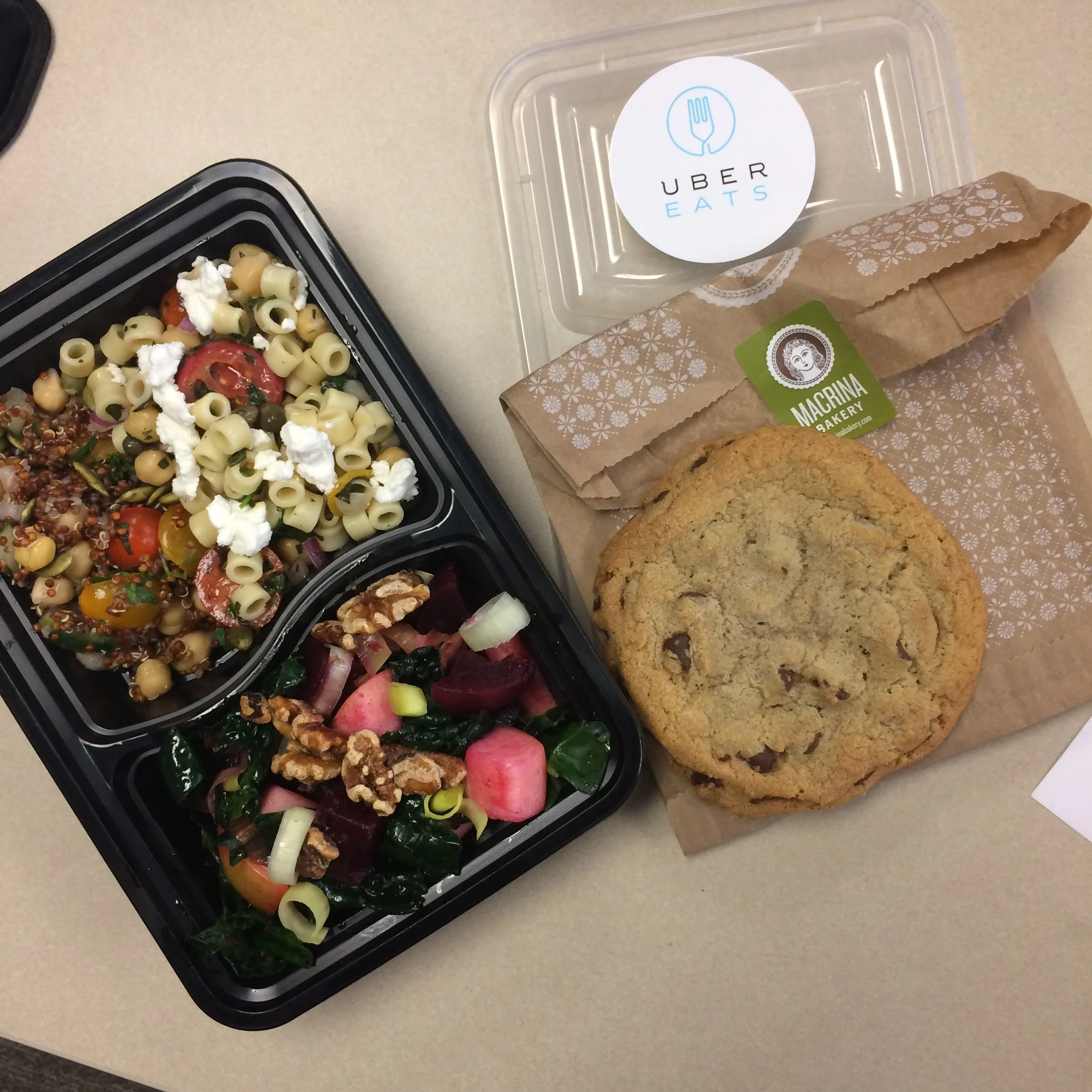 And it came with a sweet treat from Macrina Bakery!
