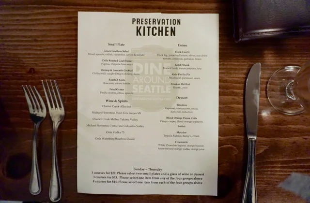 Dine Around Seattle Is On Through 3/26! Check Out Preservation Kitchen