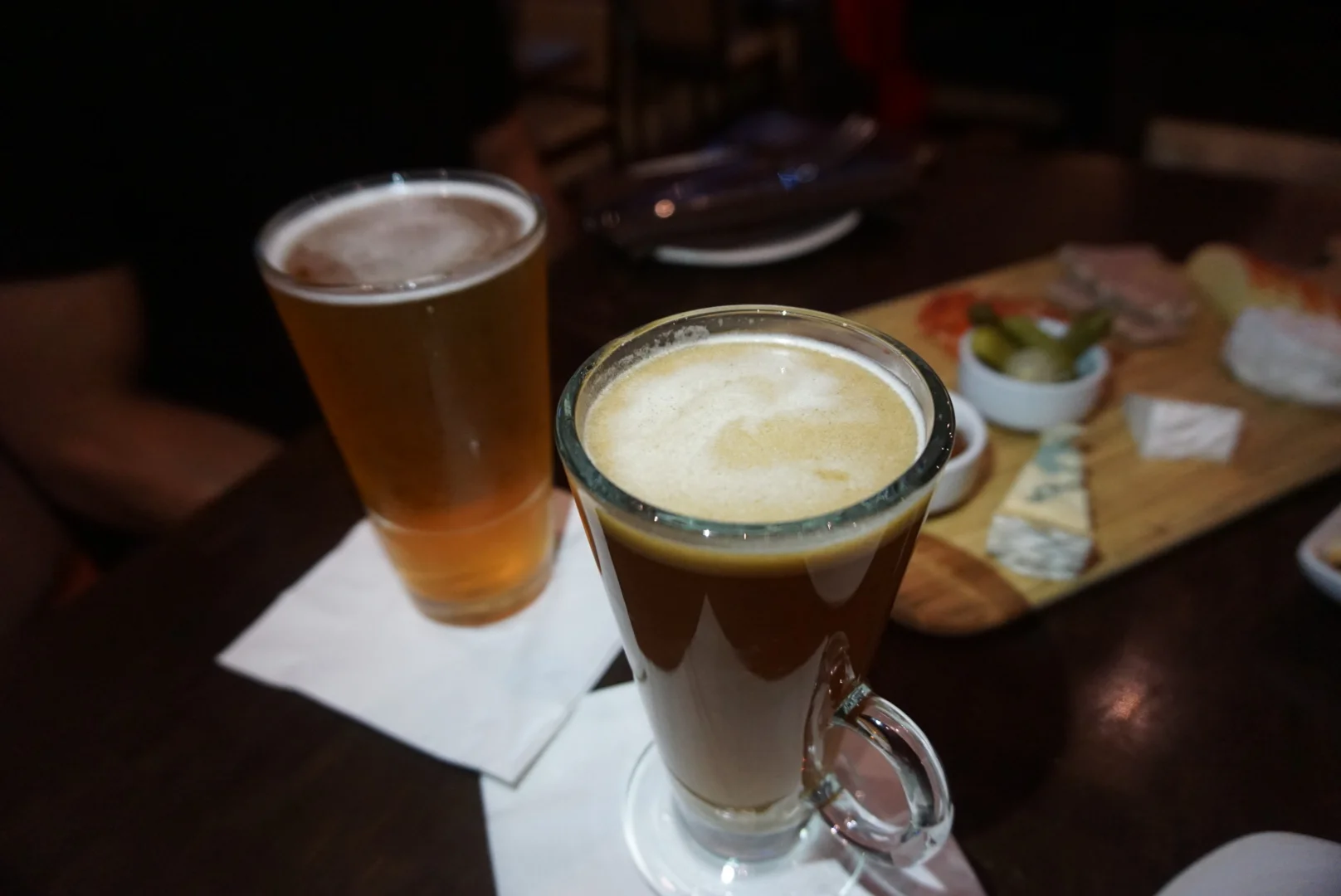 Hot buttered rum & an IPA