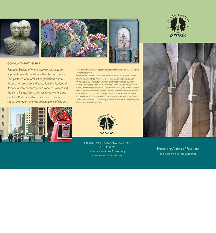 Pasadena Society of Artists (PSA). Katina Desmond Designer.