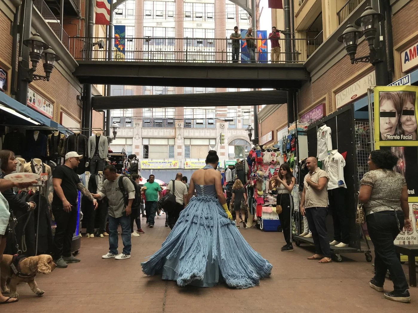 untitled (blue collar quinceañera/o mop grown), 2018 Invite by Rafa Esparza's for “a la calle” or “to the street” performance through downtown Los Angeles, Santee Alley.