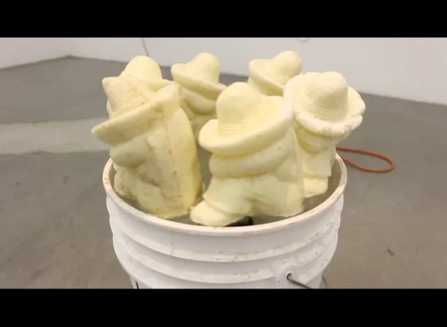 corridos, 2018 6 foam sleeping Mexicans, water, found 5 gallon bucket from el Río Grande, 9 ft. extension chord. video 00:00:41 © Copyright 2025. All rights reserved.