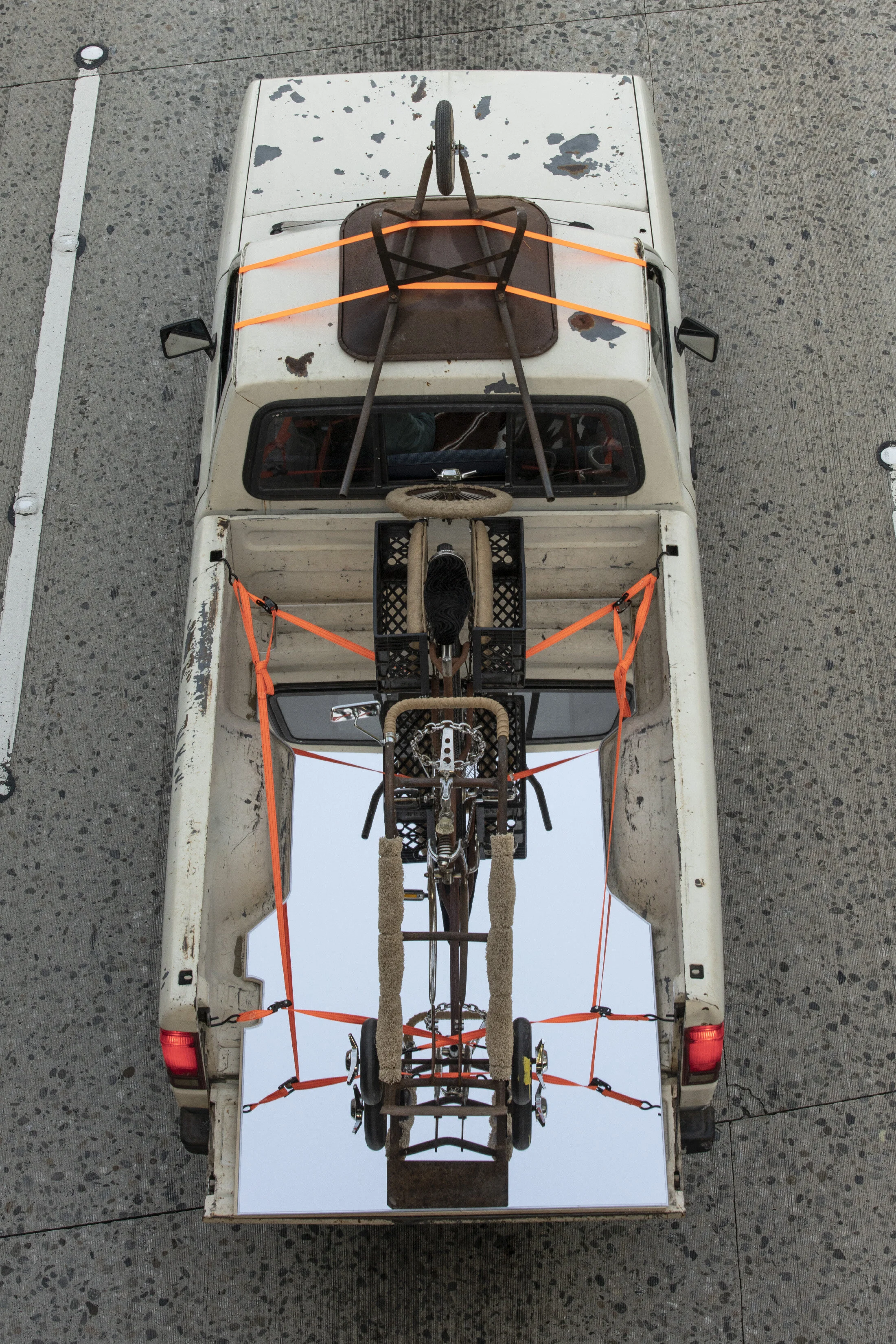 Heading West (10 W, March 25, 8 am), 2019 performance documentation 36 x 24 inches. Photo by Elon Schoenholz © Copyright 2025. All rights reserved.