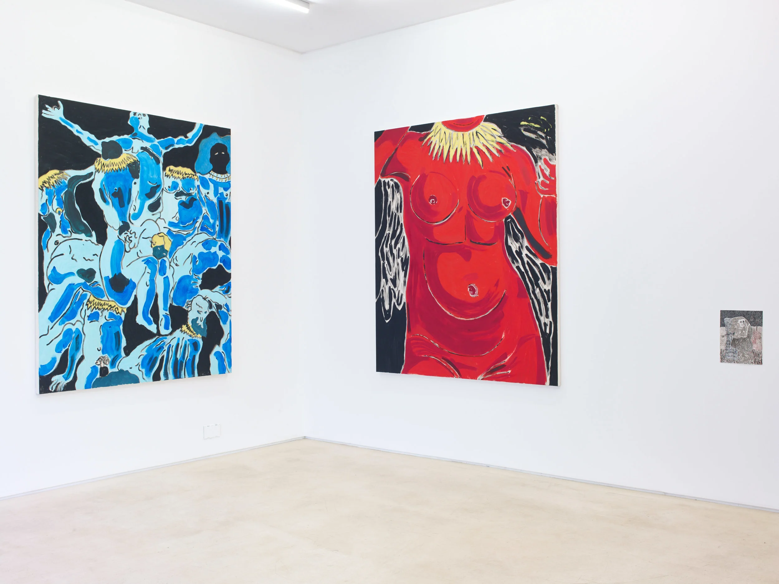 BOUND Installation view, left to right: Dominic Dispirito You will never hold a candle to her, she will never carry a torn for you and until death do us part 2018 Image: Stephen White