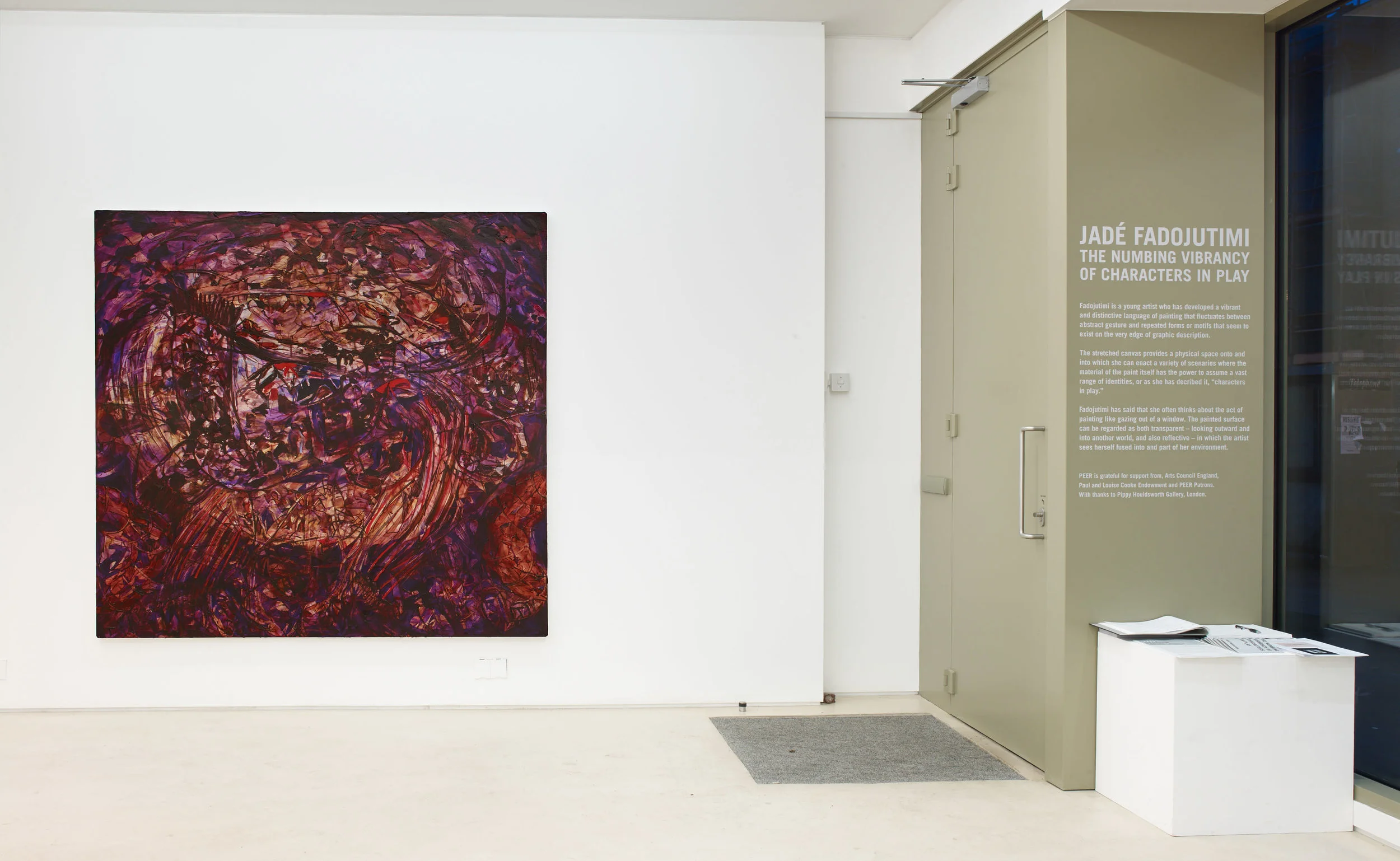 Installation Image: Jadé Fadojutimi – Turmoil, 2019, Photo: Stephen White