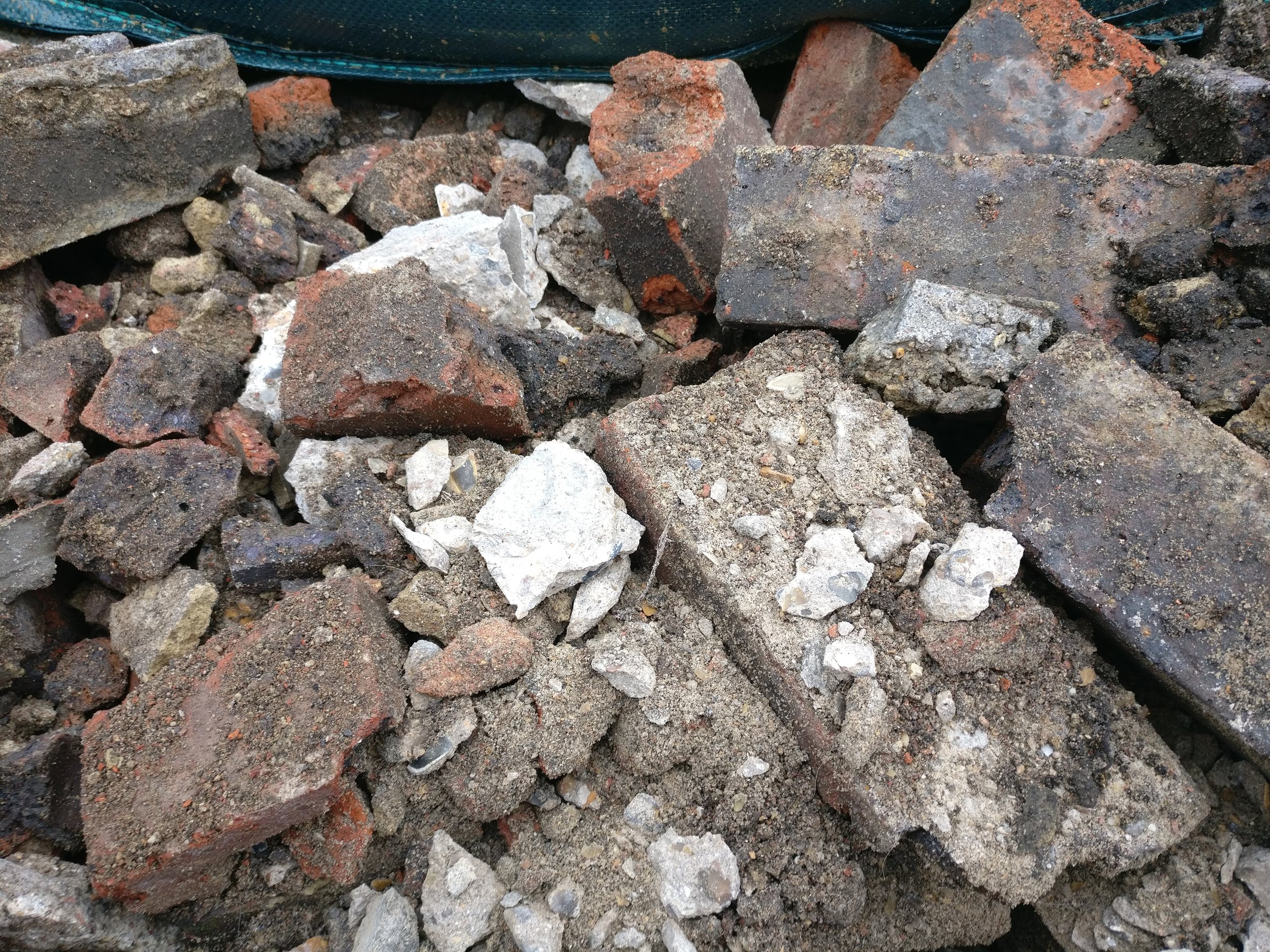 Hard landscapers on site