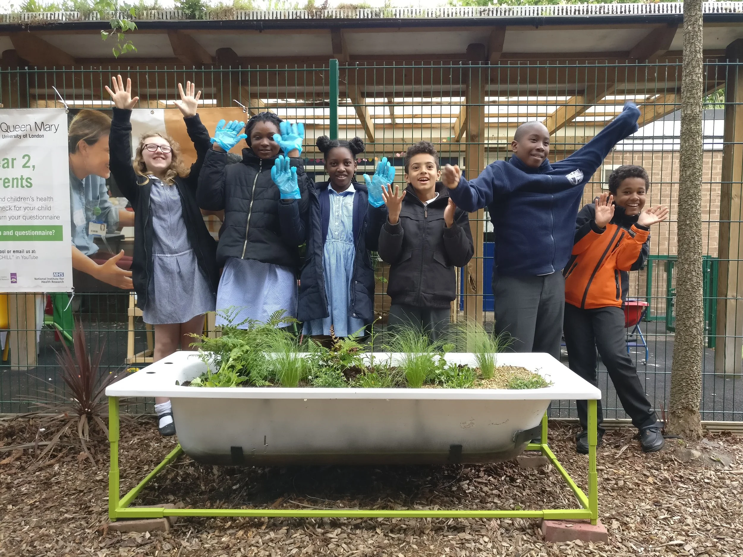 Year 6 pupils at an Adopt a Tub workshop at St Monica’s RC Primary School