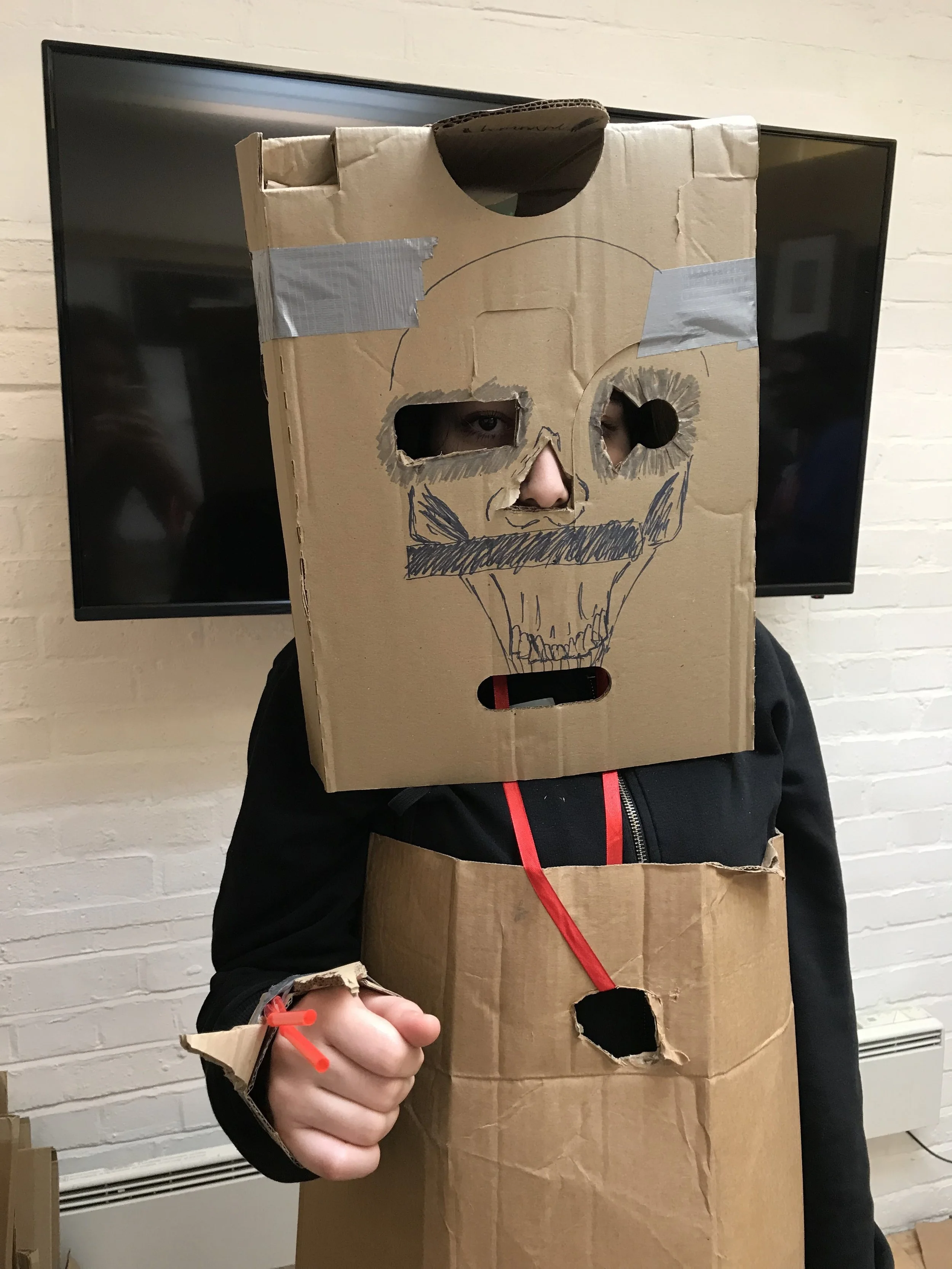 Naile in her skeleton costume