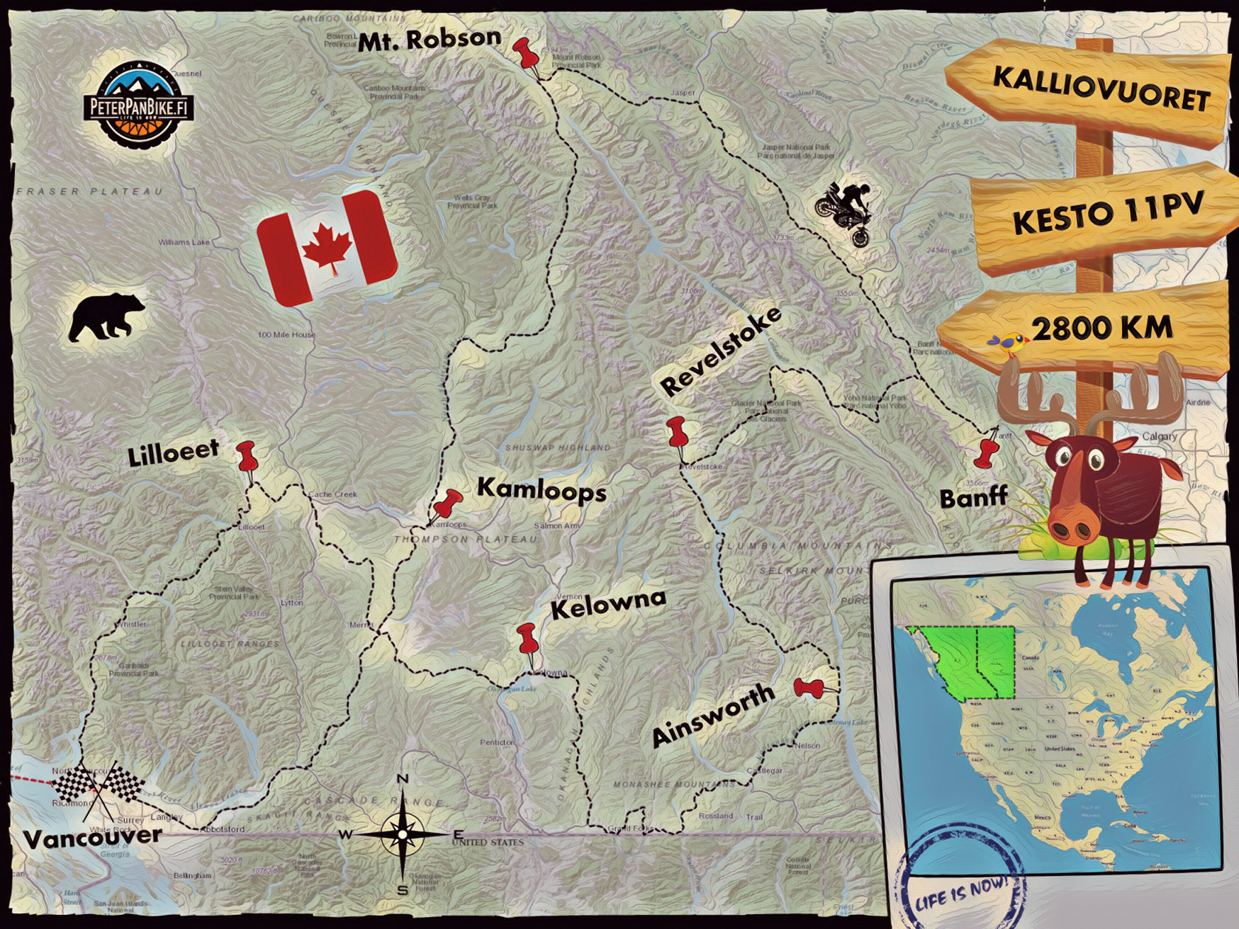 • Tuttuun tapaan ryhmät ovat pieniä (Maks. 10 pyörää + Matkanjohtaja) ja paikat varataan loppuun todella nopeasti• Päiväkohtaisen ohjelman löydät alempana