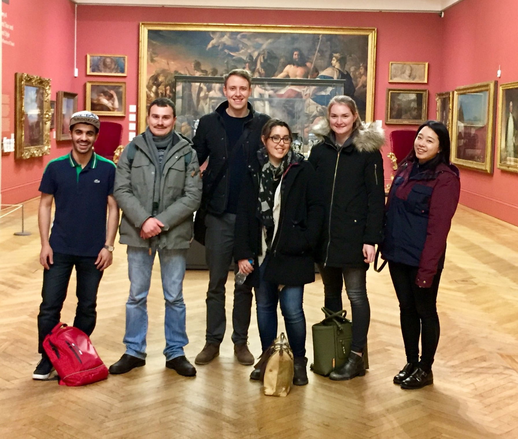 Amelie (centre) from our National Team & Noella (far right) on a tour of Manchester Art Gallery