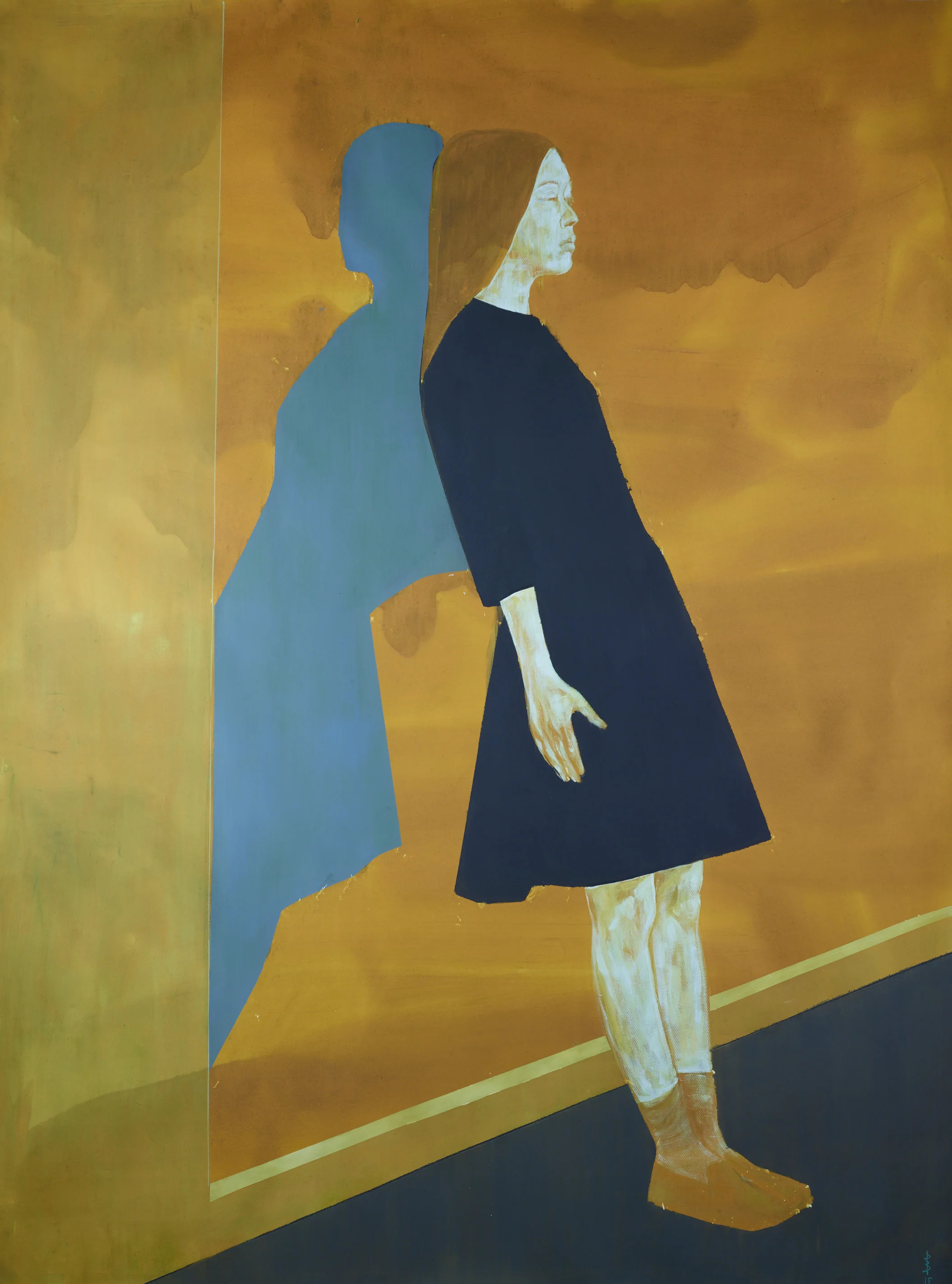 natural pigment and acrylic on paper 200 x 153 cm 2015
