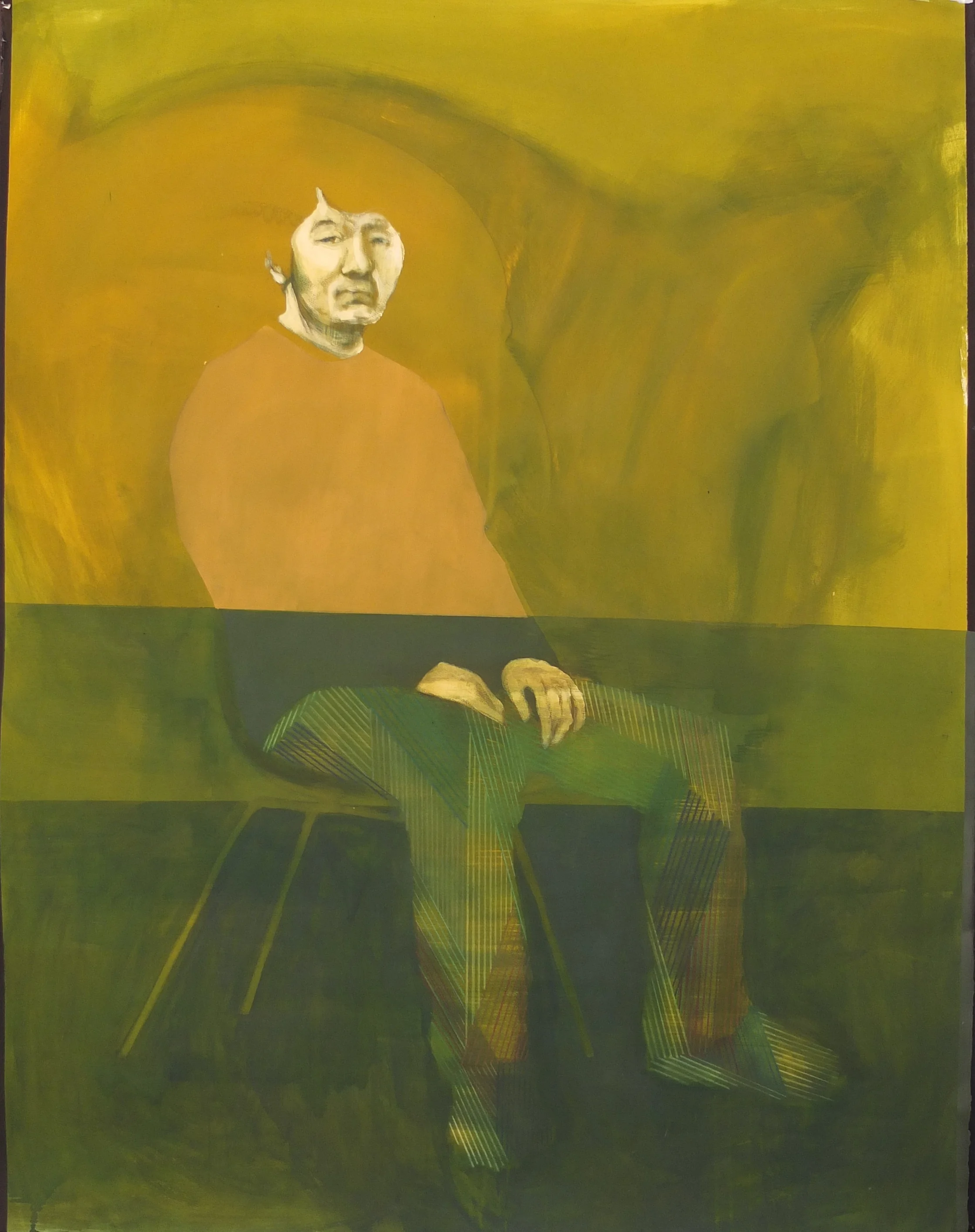 natural pigment and acrylic on paper 200 x 153 cm 2014