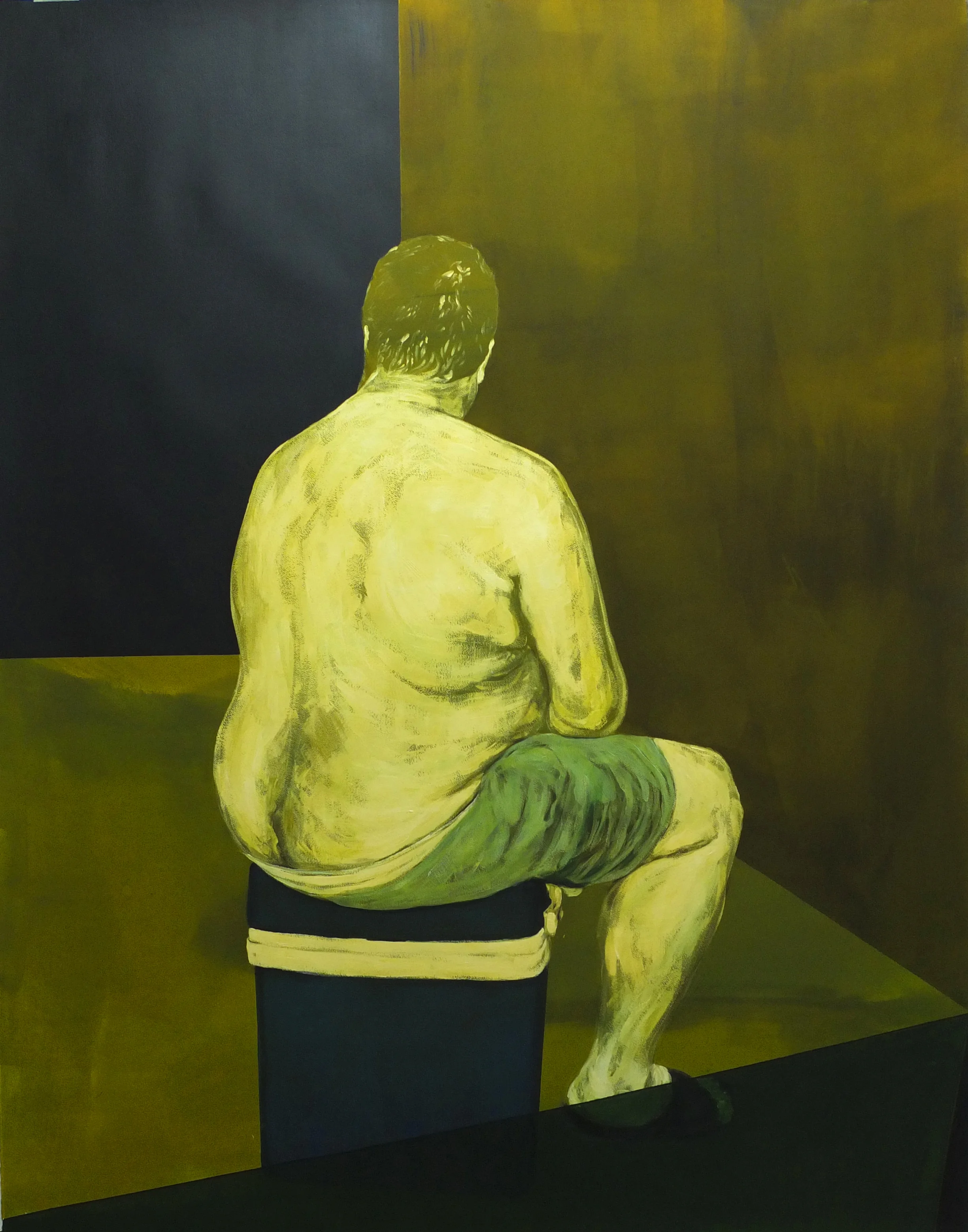 natural pigment and acrylic on paper 200 x 153 cm 2014