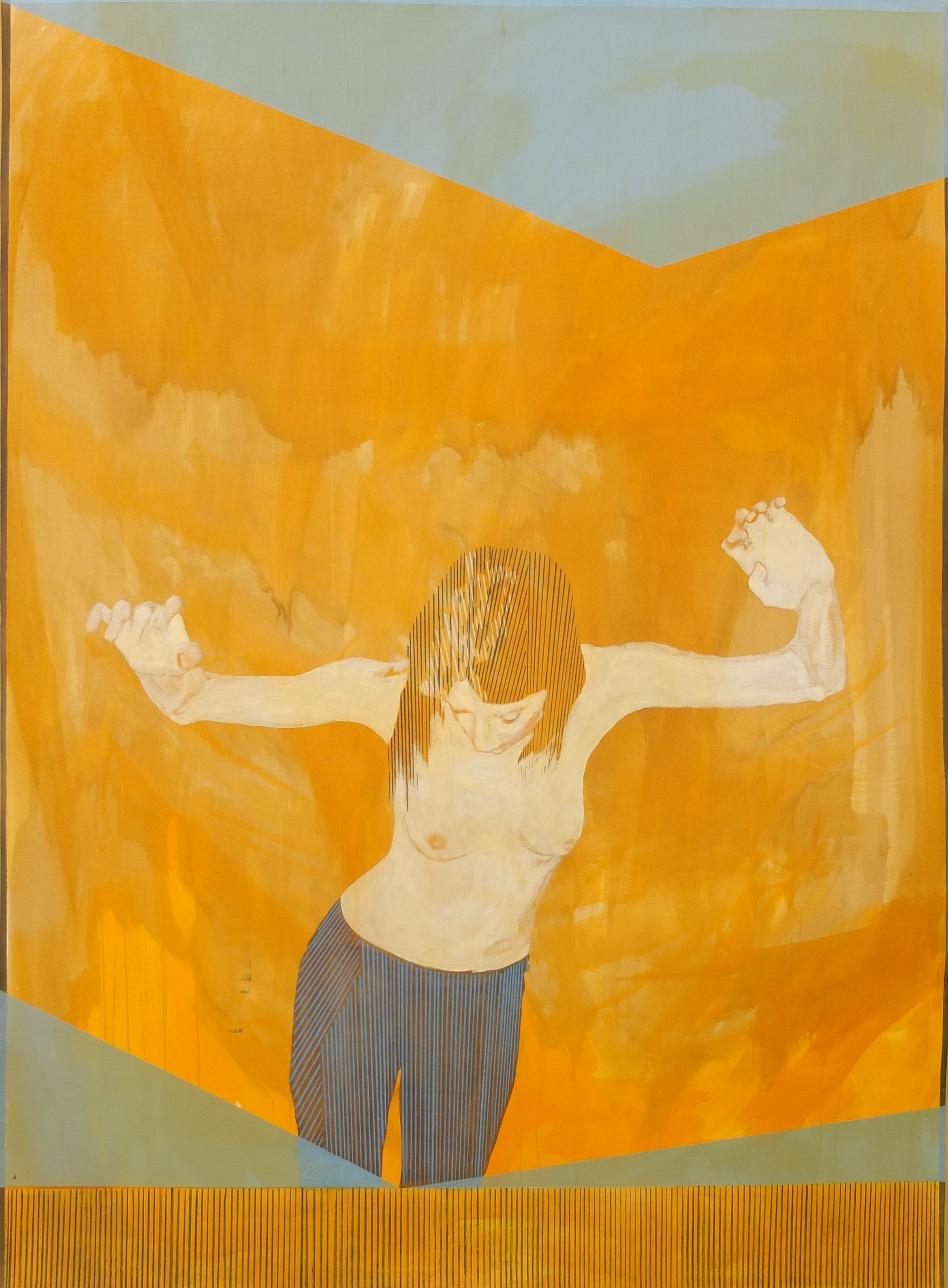 natural pigment and acrylic on paper 200 x 153 cm 2013