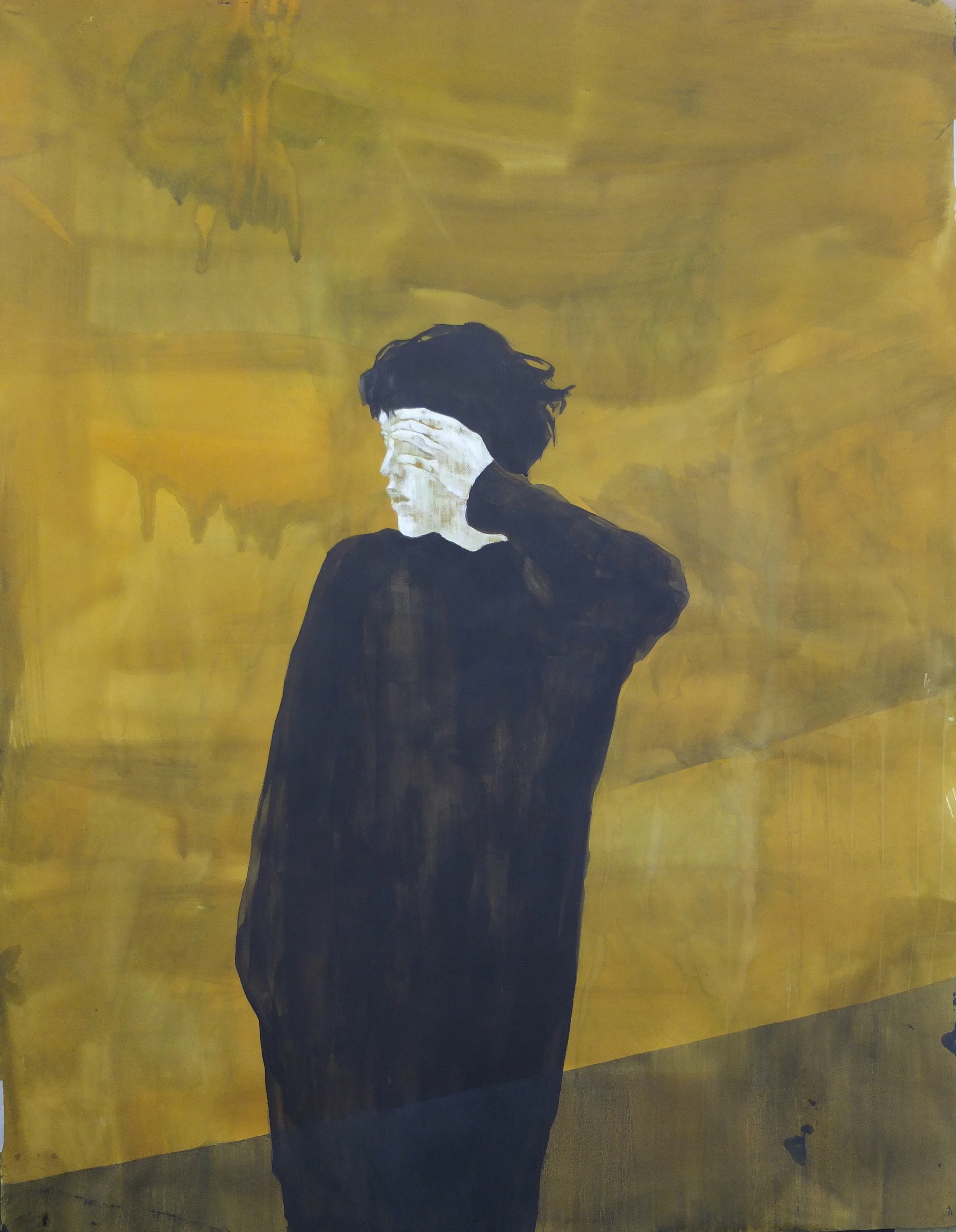natural pigment, charcoal and acrylic on paper 200 x 153 cm 2015