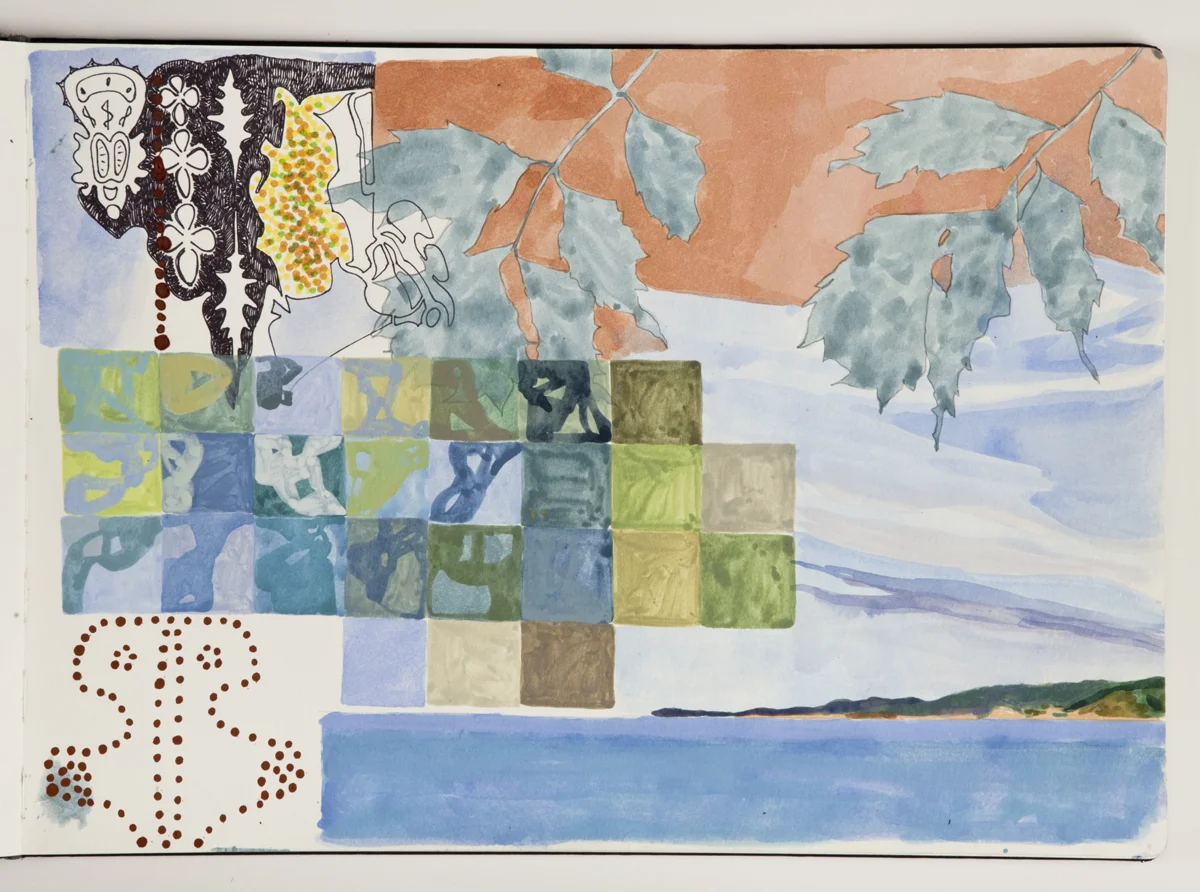 Acrylic, Watercolor, and Gouache on Paper 2014