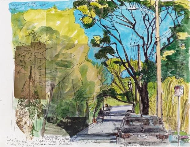 Lexington Ave, 2015, 11"x14", mixed media on paper