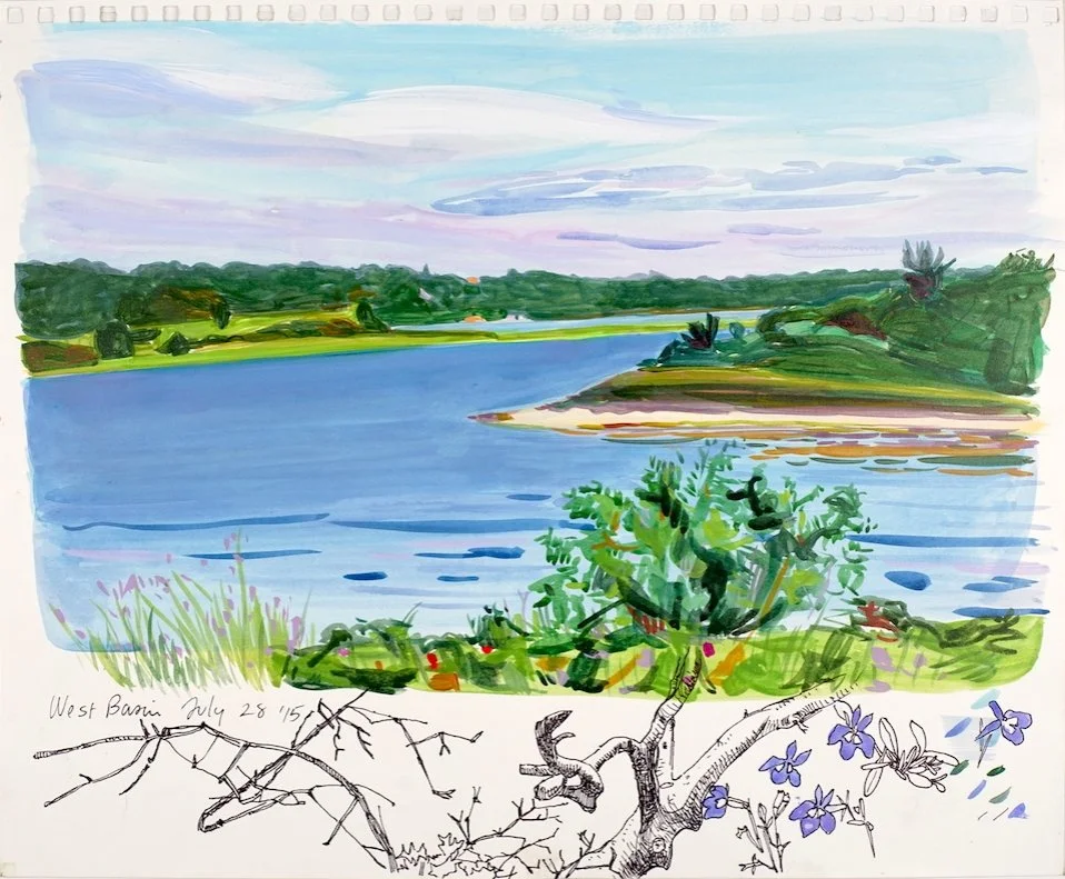  Vineyard Sketchbook 2015  Acrylic, Gouache, Pen, and Pencil on Paper  14” x 17” 