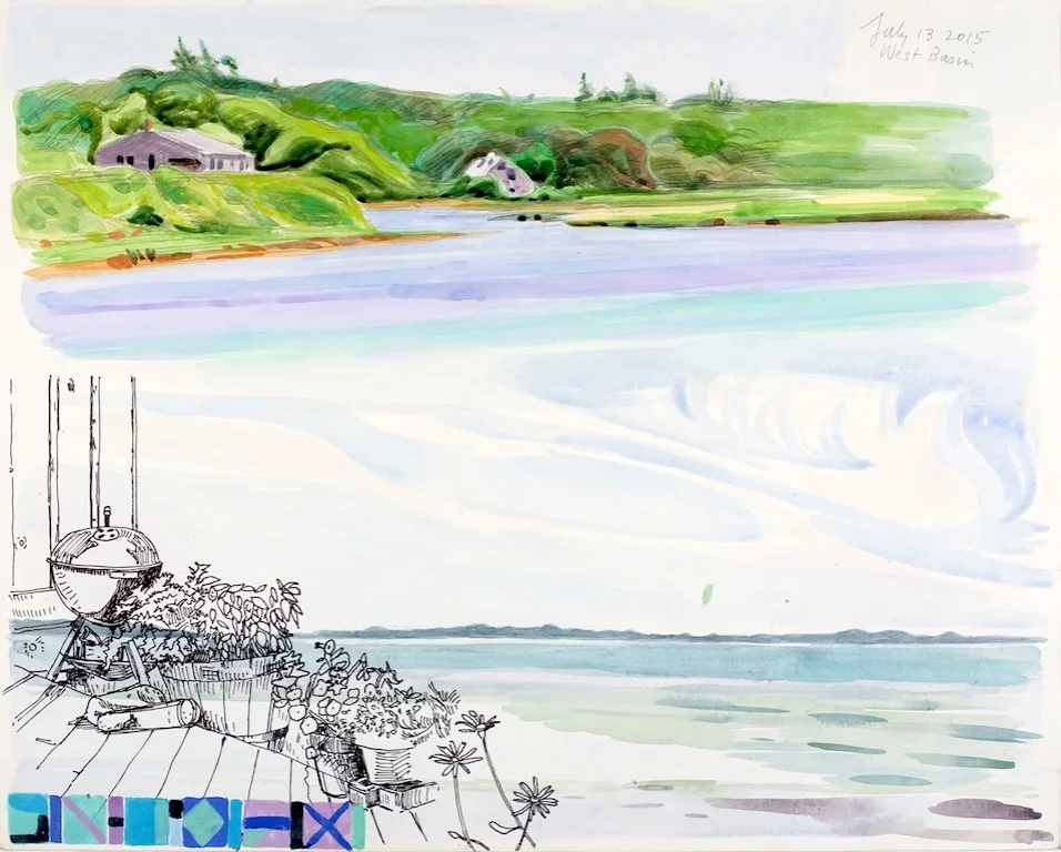  Vineyard Sketchbook 2015  Acrylic, Gouache, Pen, and Pencil on Paper  14” x 17” 