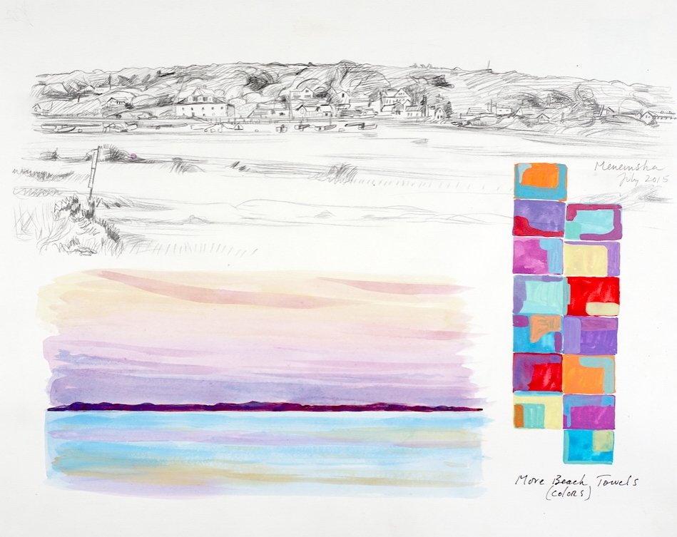  Vineyard Sketchbook 2015  Acrylic, Gouache, Pen, and Pencil on Paper  14” x 17” 