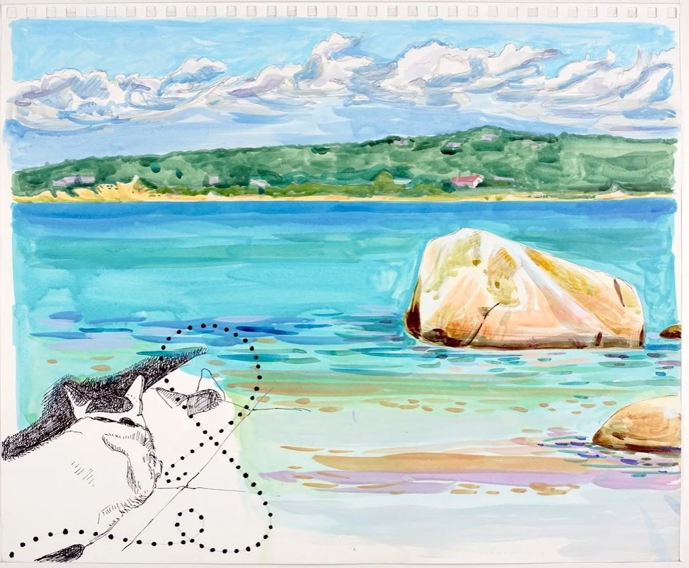  Vineyard Sketchbook 2015  Acrylic, Gouache, Pen, and Pencil on Paper  14” x 17” 