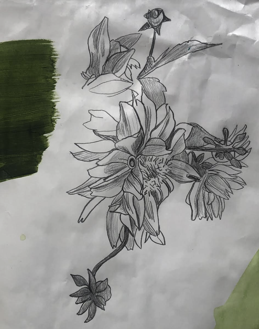 Drawing Flowers &amp; Large Scale Abstract Drawing
