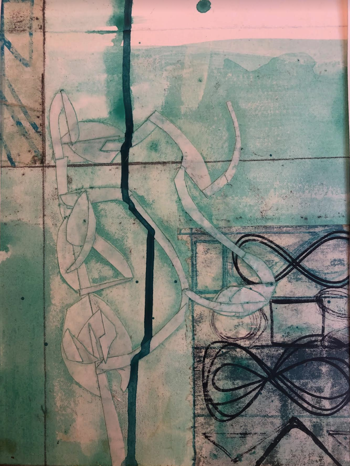 Creative Ways To Draw: Trace Monotypes and Drawing with Tape