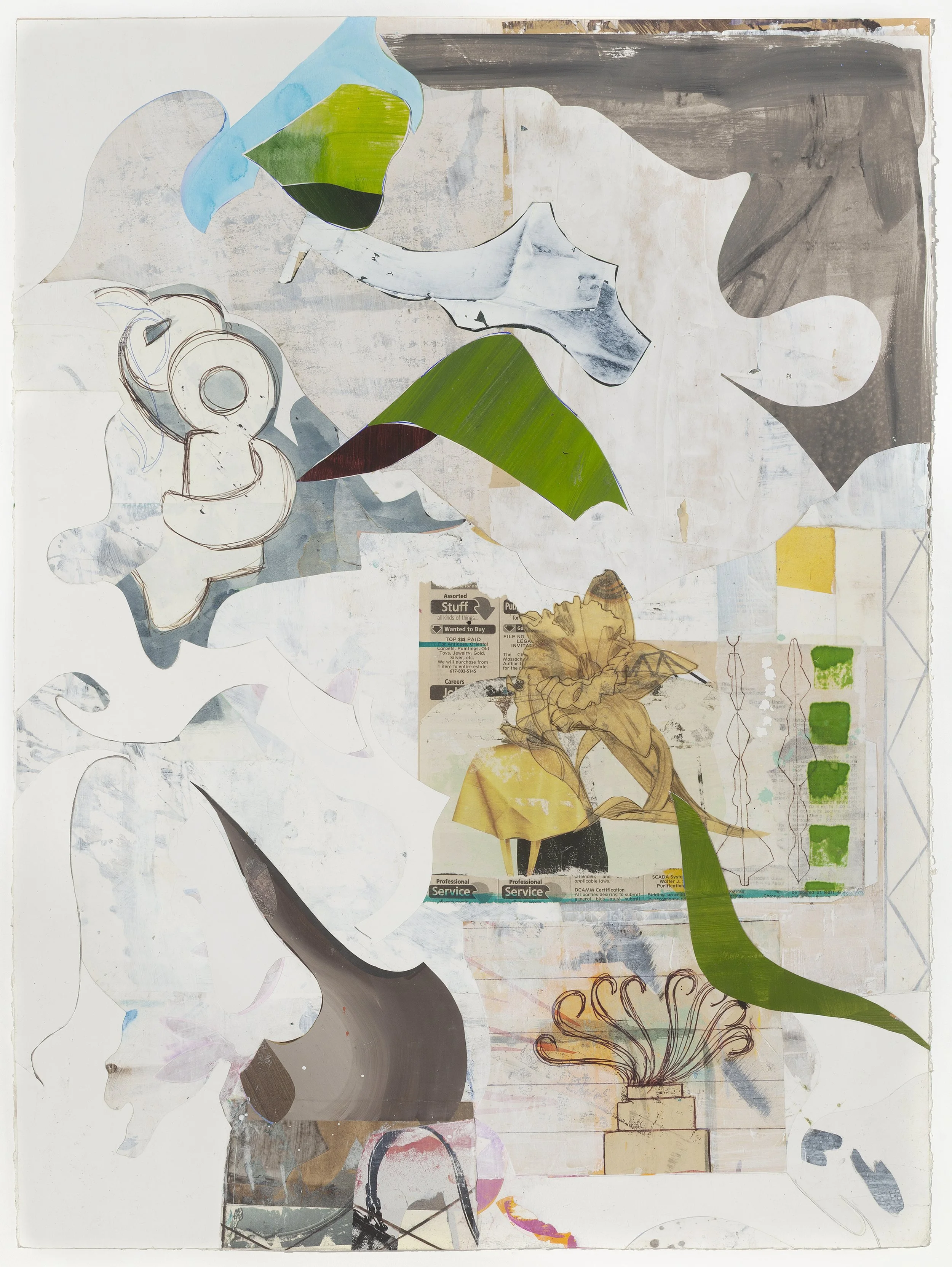 Anvil, 22.5x30, mixed media on paper, 2025
