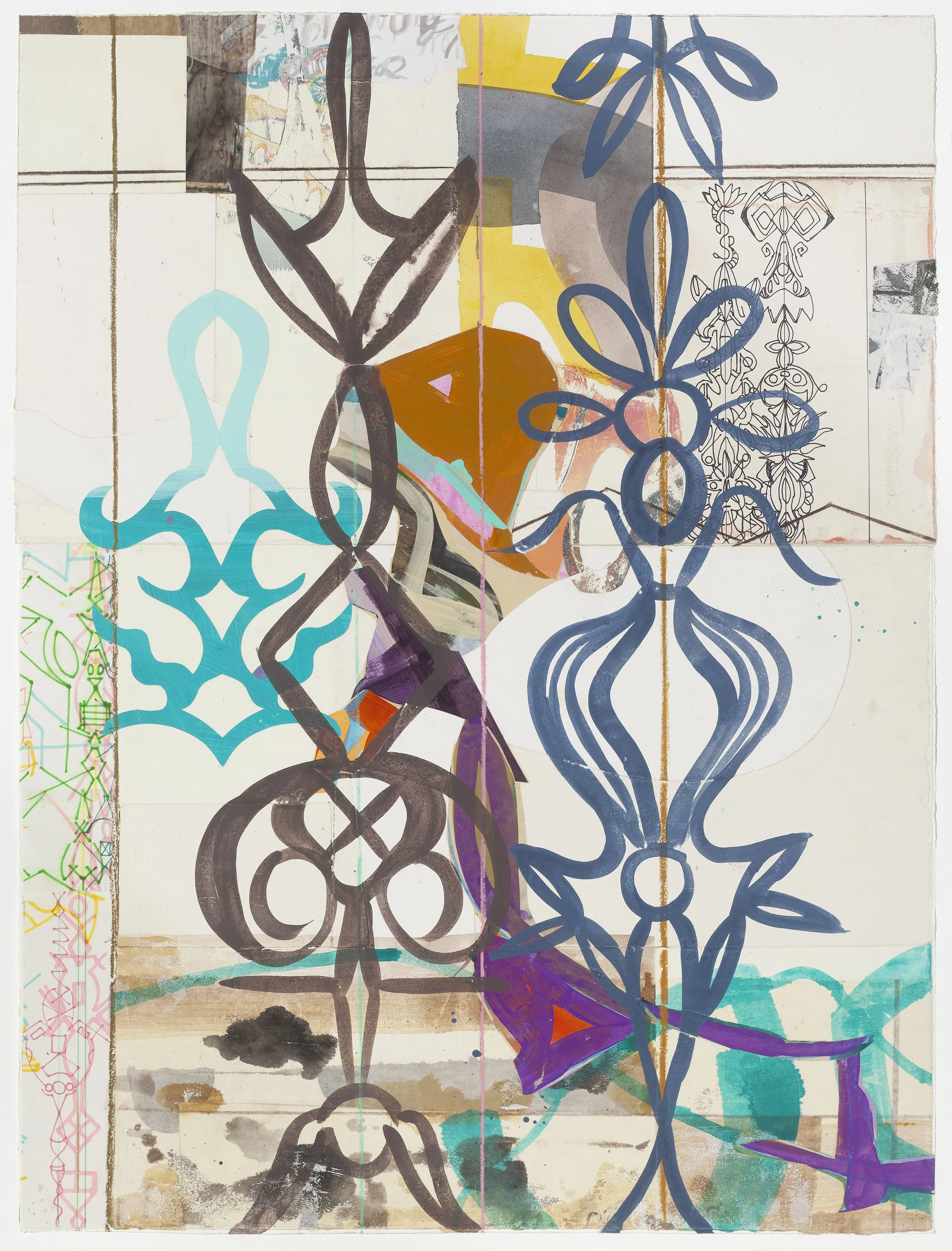 Casparian Strip, 22.5x30, mixed media on paper, 2025